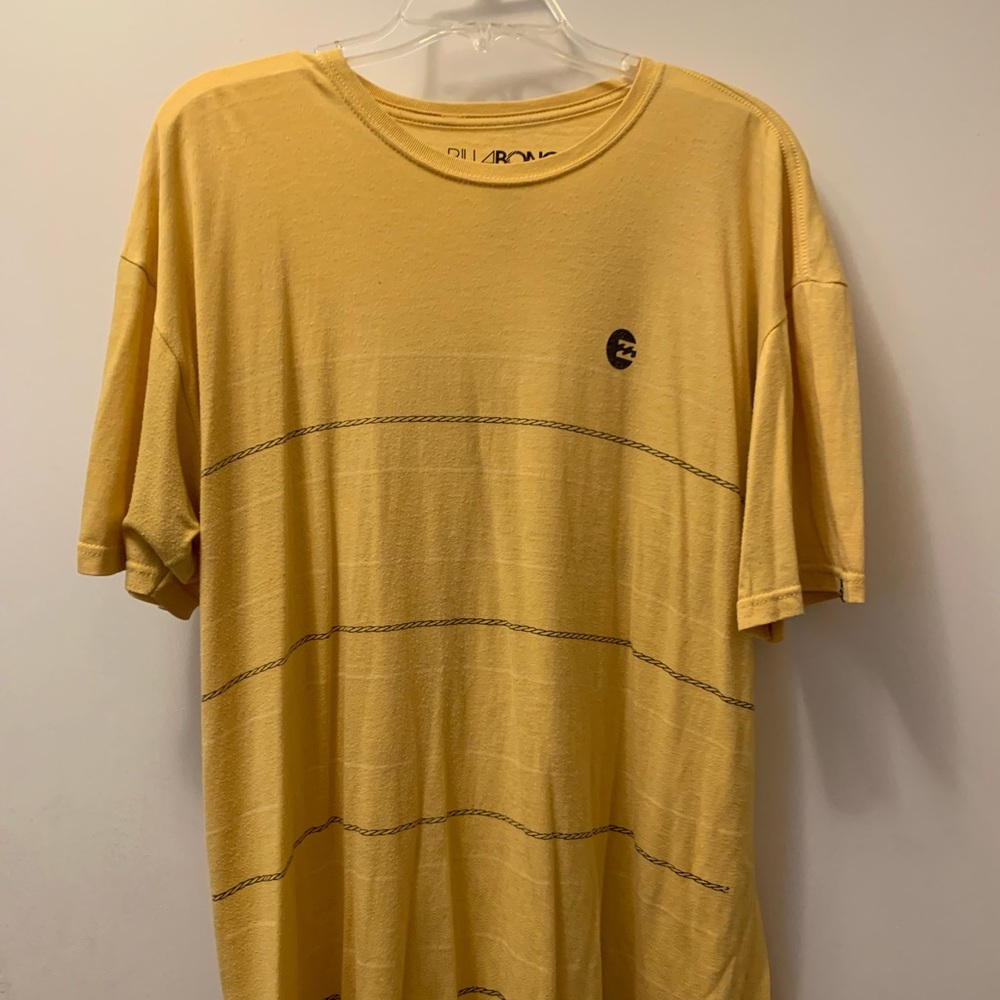 Yellow Striped Billabong Surf T-Shirt